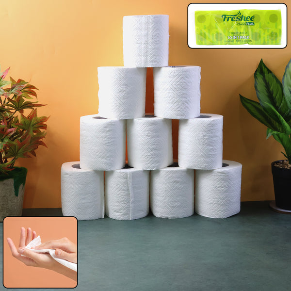 Toilet Tissue Rolls  Soft Embossed Bathroom Tissue 220 Sheets  10 Rolls