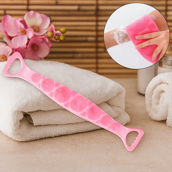 Premium Silicone Back Scrubber Belt  Body Exfoliating Bath Brush